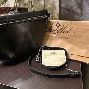 Patricia Nash Black Leather Tinchi Belt Bag